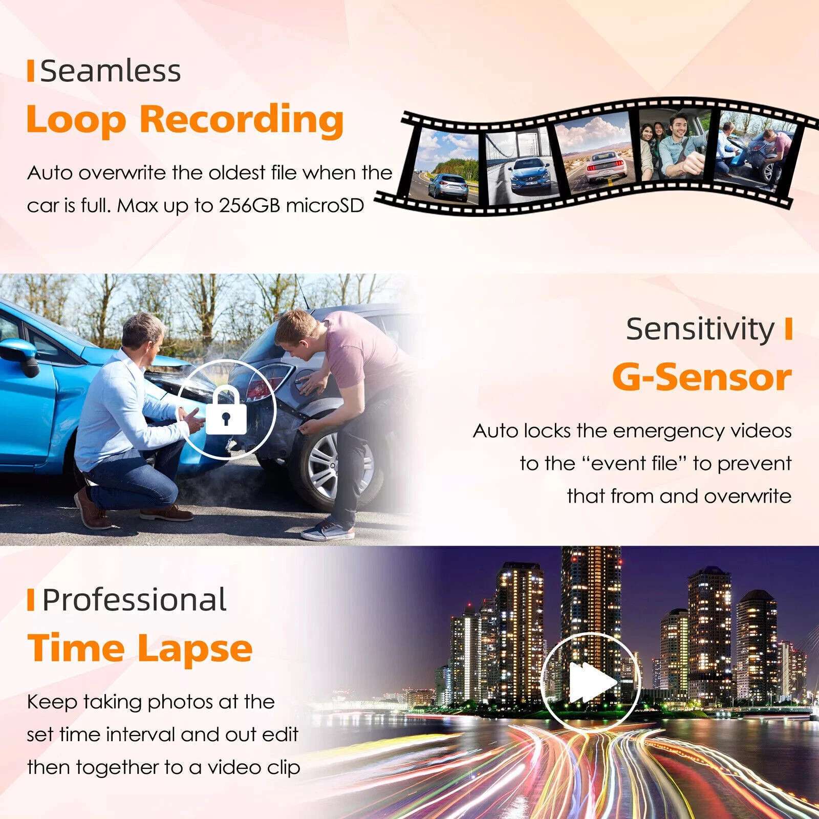 Car Dash Cam 2K Ultra HD Clear View 180° -Sony Lens, Cmos Sensor. Tasslock - Image 12