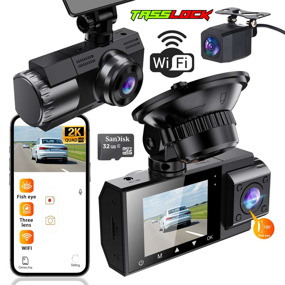 Car Dash Cam 2K Ultra HD Clear View 180° -Sony Lens, Cmos Sensor. Tasslock - Image 5